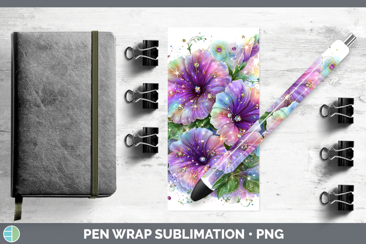 Flowers 02 Rainbow Summer Petunia Pen Wrap Sublimation Pen D