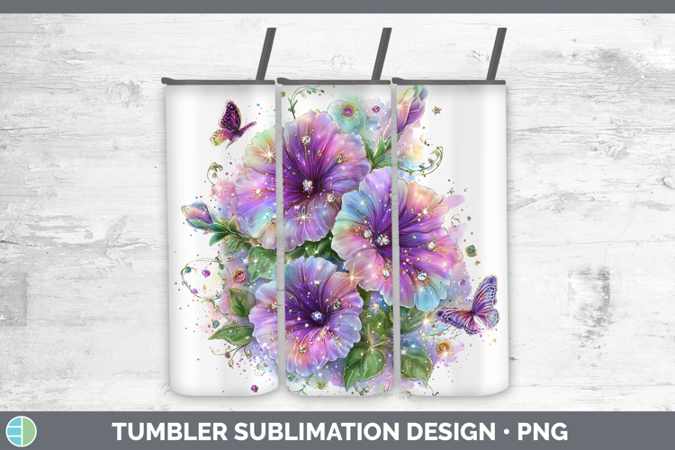Flowers 02 Rainbow Summer Petunia Tumbler Sublimation 20 oz