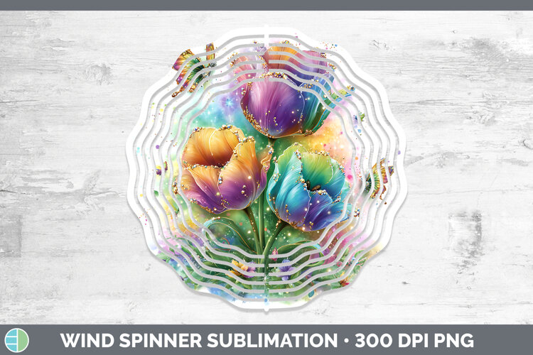 GorgeousFlowers 02 Rainbow Summer Wind Spinner design.