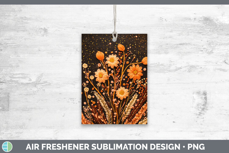 GorgeousFlowers 03 Embroider Air Freshener design.