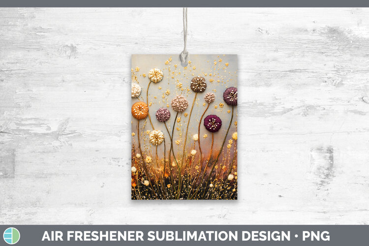GorgeousFlowers 03 Embroider Air Freshener design.