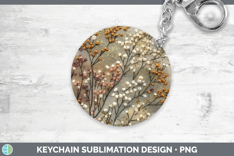 GorgeousFlowers 03 Embroider Keychain design.