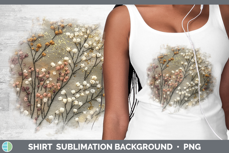Flowers 03 Embroider Babys Breath Gypsophila Shirt Sublimati