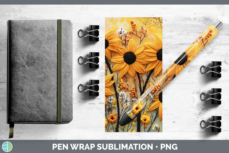 GorgeousFlowers 03 Embroider Pen Wrap design.