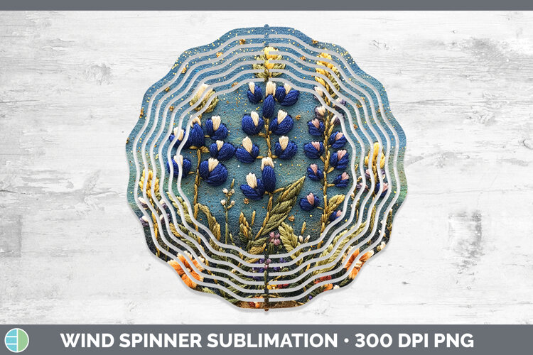 GorgeousFlowers 03 Embroider Wind Spinner design.