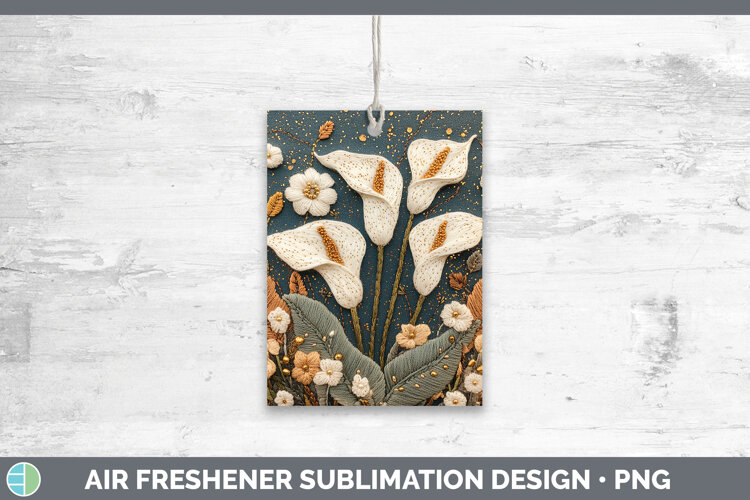 GorgeousFlowers 03 Embroider Air Freshener design.