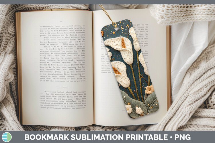 GorgeousFlowers 03 Embroider Bookmark design.