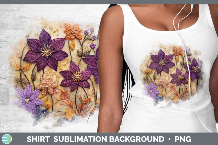GorgeousFlowers 03 Embroider Shirt design.