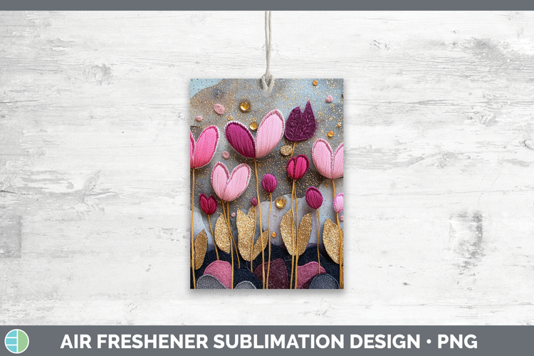 Flowers 03 Embroider Cyclamen Air Freshener Sublimation Car