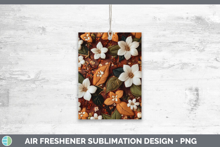 GorgeousFlowers 03 Embroider Air Freshener design.