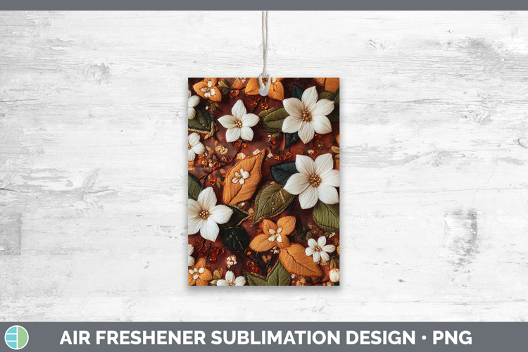 Flowers 03 Embroider Jasmine Air Freshener Sublimation Car F