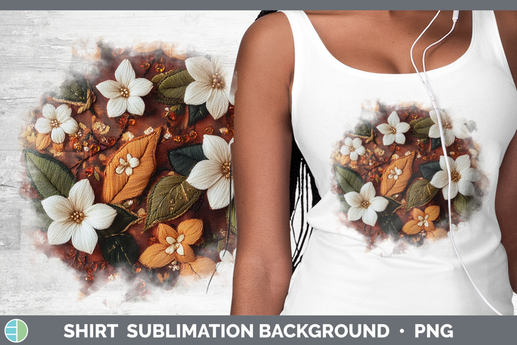 Flowers 03 Embroider Jasmine Shirt Sublimation Sublimation B