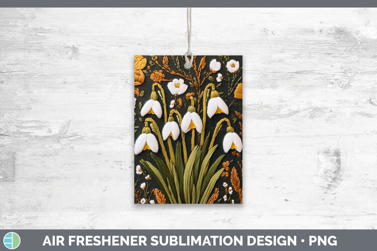 GorgeousFlowers 03 Embroider Air Freshener design.