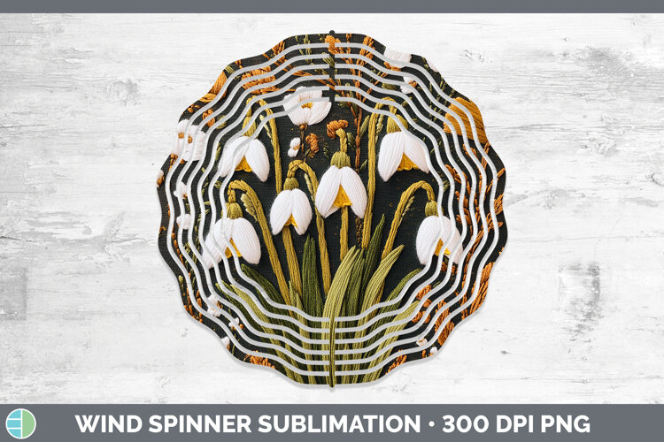 GorgeousFlowers 03 Embroider Wind Spinner design.