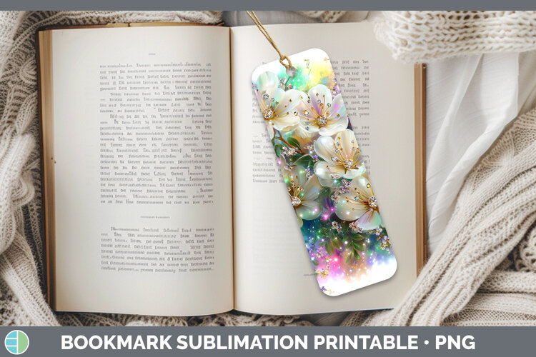 GorgeousFlowers 03 Rainbow Summer Bookmark design.
