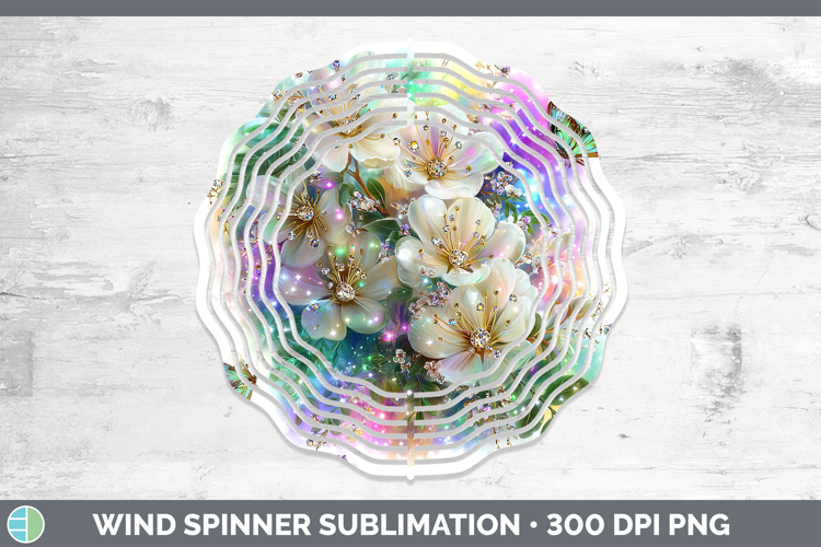 Flowers 03 Rainbow Summer Acacia Wind Spinner Sublimation Sp