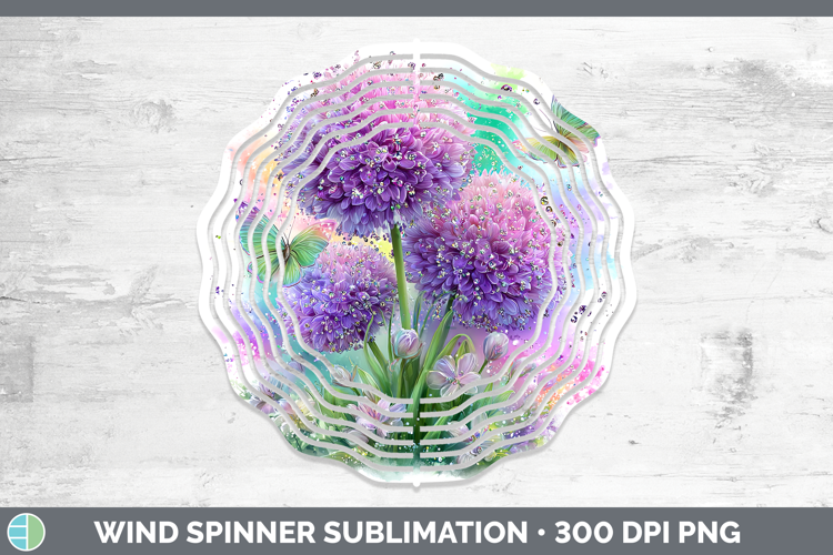 Flowers 03 Rainbow Summer Allium Wind Spinner Sublimation Sp