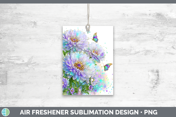 Flowers 03 Rainbow Summer Aster Air Freshener Sublimation Ca