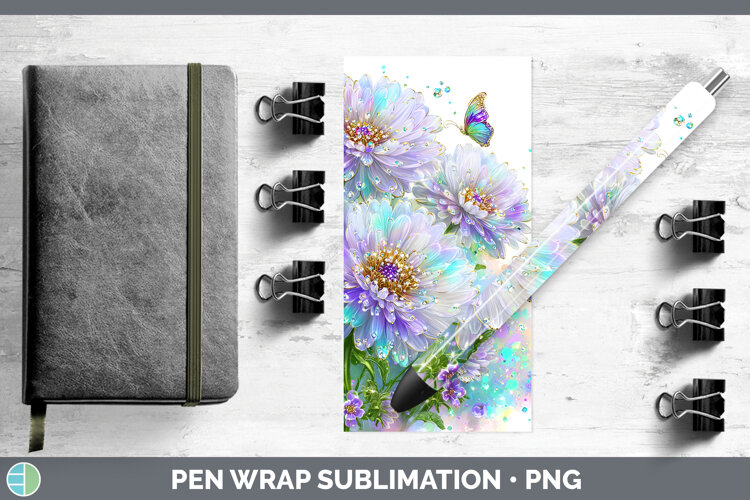 GorgeousFlowers 03 Rainbow Summer Pen Wrap design.