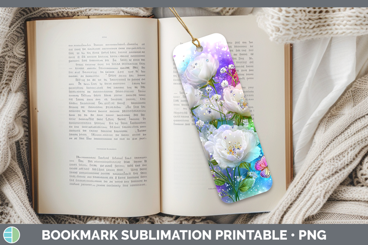 Flowers 03 Rainbow Summer Babys Breath Gypsophila Bookmark S