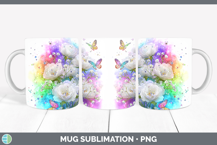 Flowers 03 Rainbow Summer Babys Breath Gypsophila Mug Wrap S