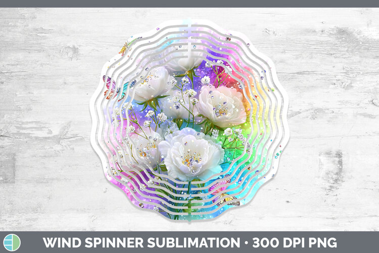 GorgeousFlowers 03 Rainbow Summer Wind Spinner design.