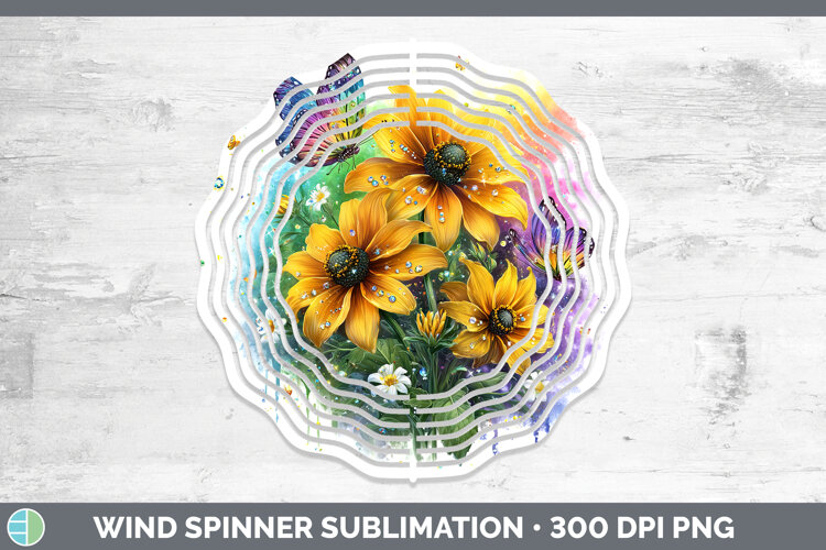 GorgeousFlowers 03 Rainbow Summer Wind Spinner design.