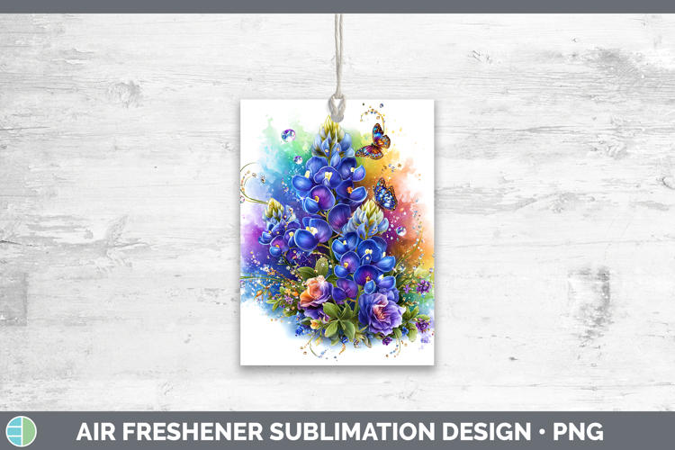 Flowers 03 Rainbow Summer Bluebonnet Air Freshener Sublimati