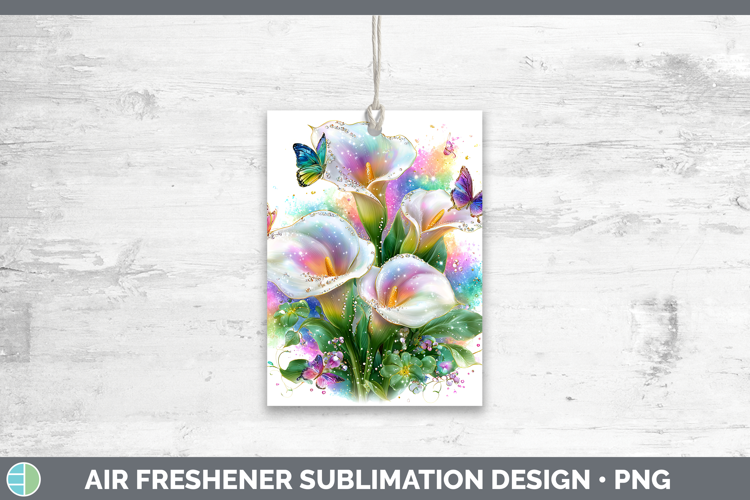 Flowers 03 Rainbow Summer Calla Lily Air Freshener Sublimati
