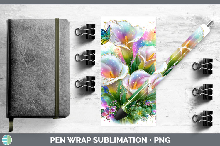 GorgeousFlowers 03 Rainbow Summer Pen Wrap design.