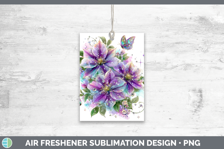 Flowers 03 Rainbow Summer Clematis Air Freshener Sublimation