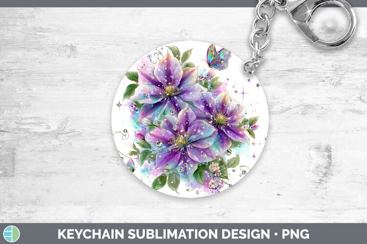 GorgeousFlowers 03 Rainbow Summer Keychain design.