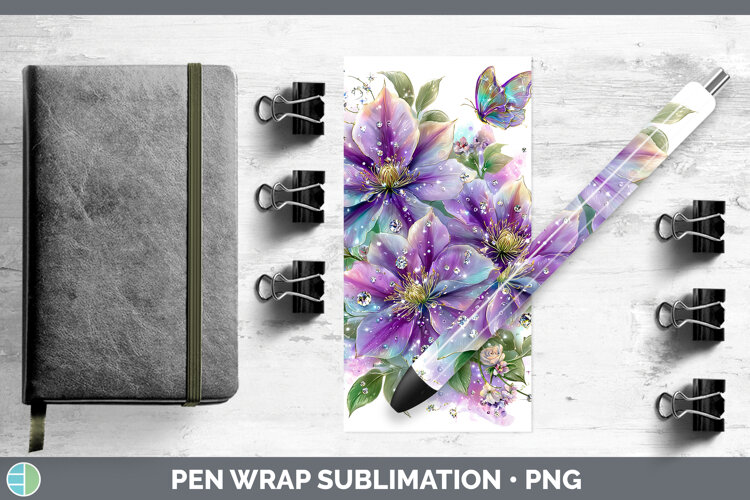 GorgeousFlowers 03 Rainbow Summer Pen Wrap design.