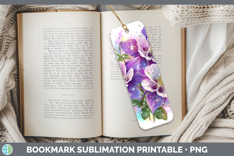 Flowers 03 Rainbow Summer Columbine Bookmark Sublimation Pri