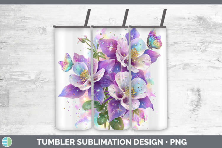 GorgeousFlowers 03 Rainbow Summer Tumbler design.