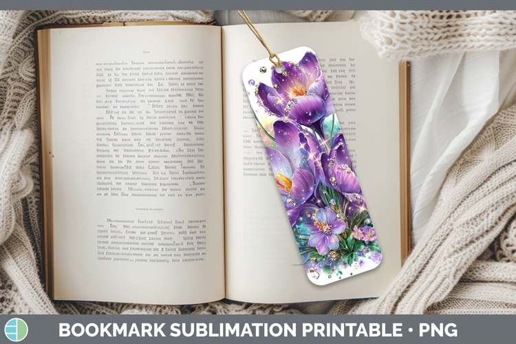 Flowers 03 Rainbow Summer Crocus Bookmark Sublimation Printa