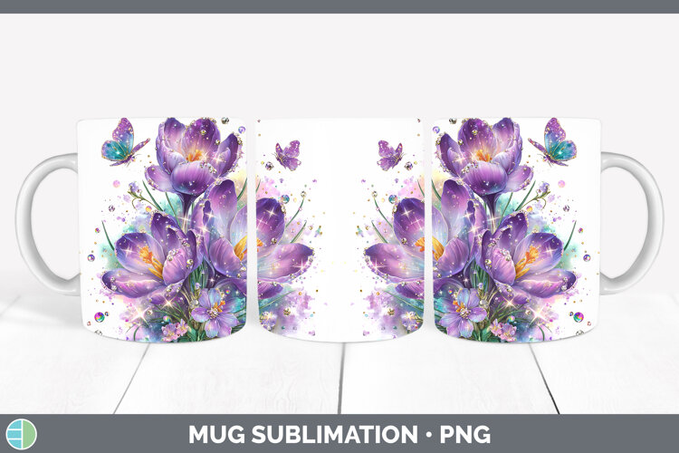 GorgeousFlowers 03 Rainbow Summer Mug Wrap design.