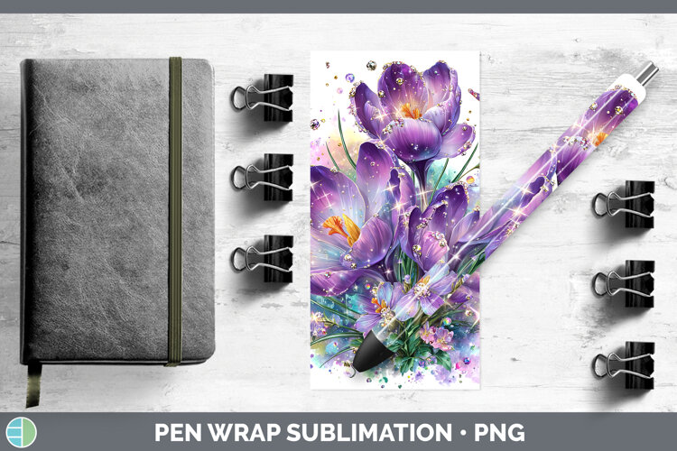 GorgeousFlowers 03 Rainbow Summer Pen Wrap design.
