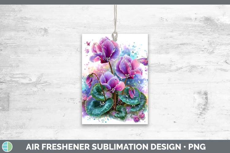 Flowers 03 Rainbow Summer Cyclamen Air Freshener Sublimation
