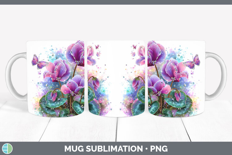 GorgeousFlowers 03 Rainbow Summer Mug Wrap design.