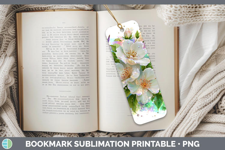 Flowers 03 Rainbow Summer Jasmine Bookmark Sublimation Print