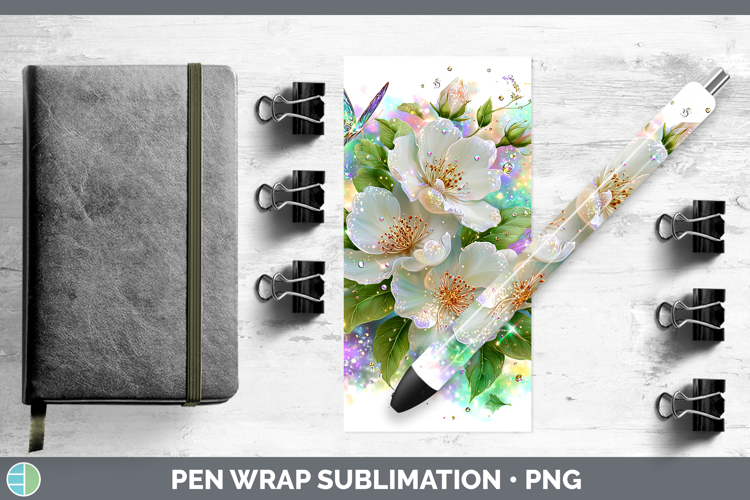 Flowers 03 Rainbow Summer Jasmine Pen Wrap Sublimation Pen D