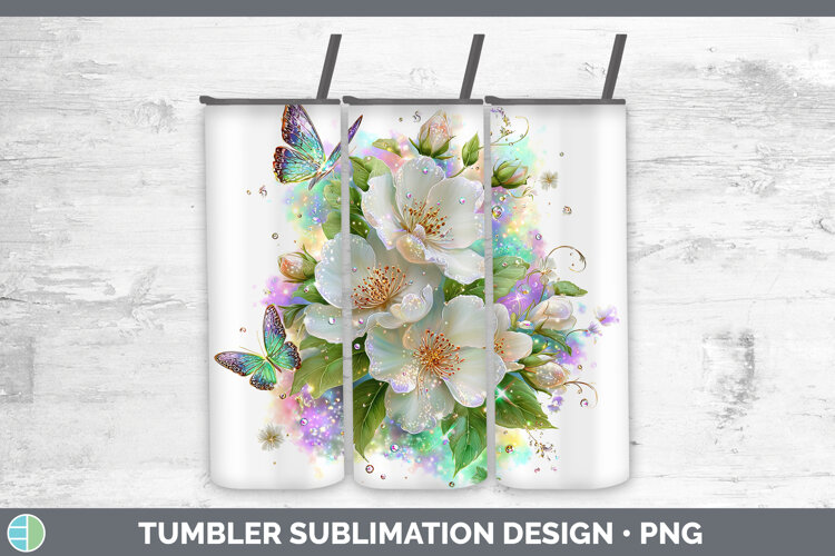 GorgeousFlowers 03 Rainbow Summer Tumbler design.