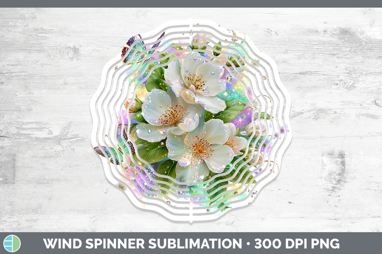 Flowers 03 Rainbow Summer Jasmine Wind Spinner Sublimation S