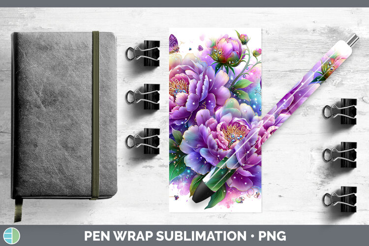 GorgeousFlowers 03 Rainbow Summer Pen Wrap design.