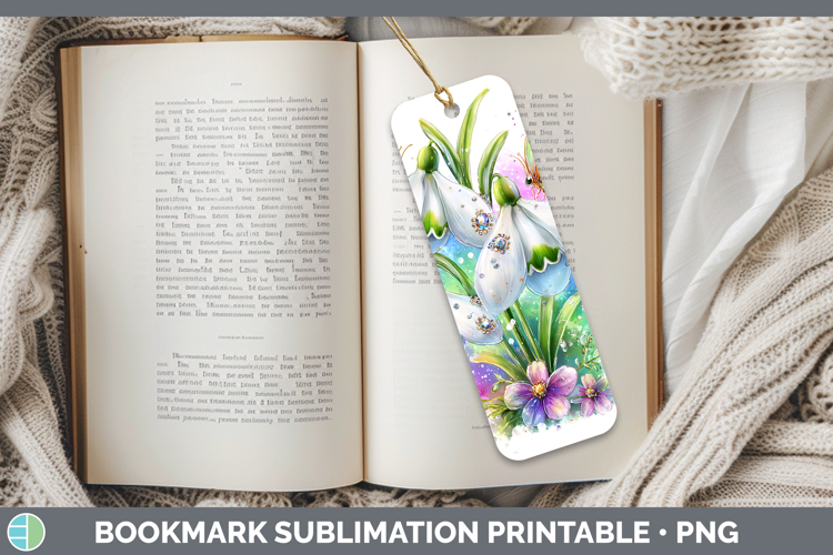 Flowers 03 Rainbow Summer Snowdrop Bookmark Sublimation Prin
