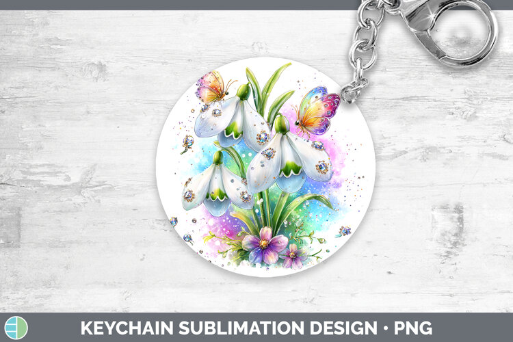 GorgeousFlowers 03 Rainbow Summer Keychain design.