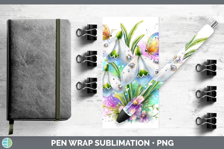 Flowers 03 Rainbow Summer Snowdrop Pen Wrap Sublimation Pen