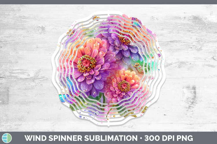 GorgeousFlowers 03 Rainbow Summer Wind Spinner design.