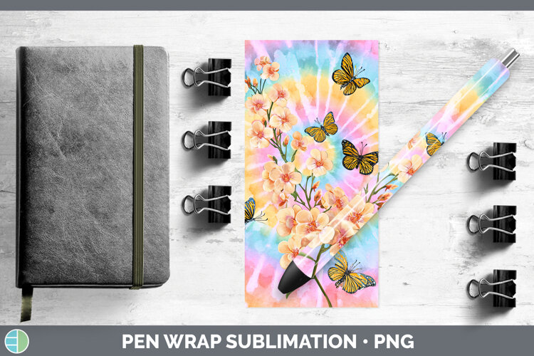 GorgeousFlowers 03 Tie Dye Pen Wrap design.